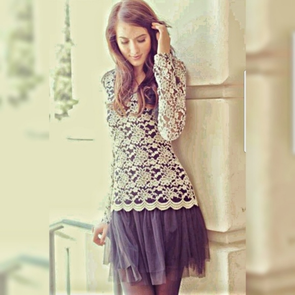 Areve tulle sweater dress